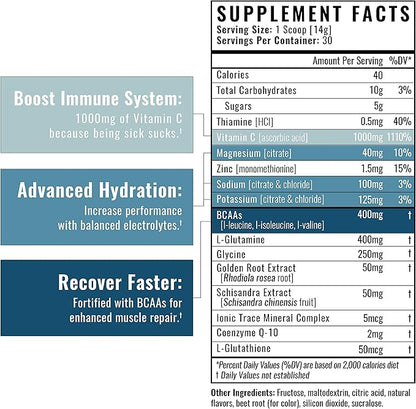 Wilderness Athlete - Hydrate & Recover | Liquid Hydration Powder Electrolyte Drink Mix - Recover