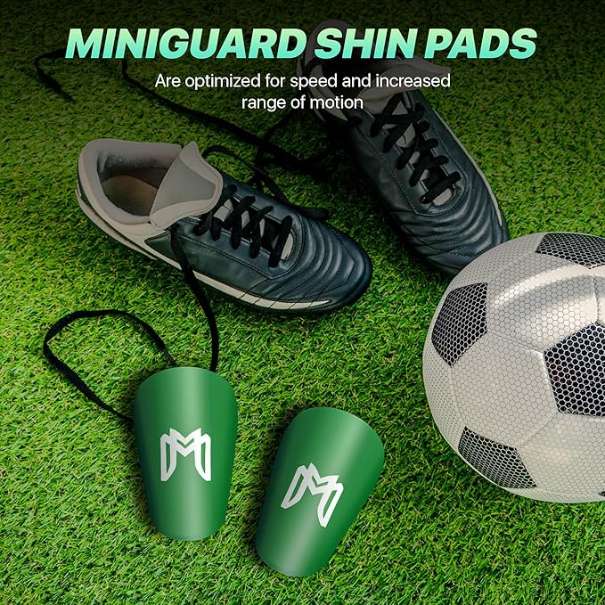 MiniGuards - Mini Shin Guards for Soccer Players - Tiny Shin Pads for Men, Women, Teens - Miniature