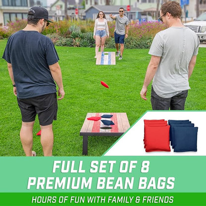 GoSports Portable Cornhole Sets, 8 Styles – Choose 4 x 2 ft or 3 x 2 ft - Boards Include 8 Bean