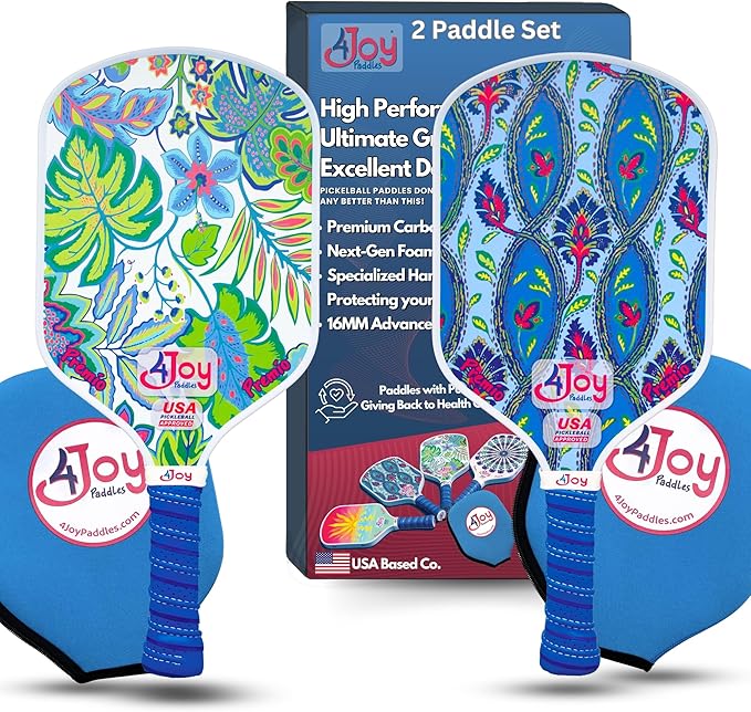 4Joy Pickleball Paddle Premio Series - Thermoformed Premium T700 Carbon Fiber Pickleball Paddless