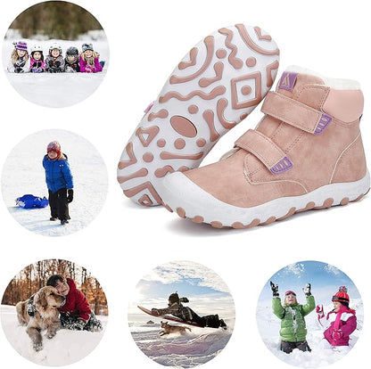 Mishansha Kids Hiking Boots Toddler Girls Boys Hiking Shoes Water-Resistant Anti-Collision Non-Slip