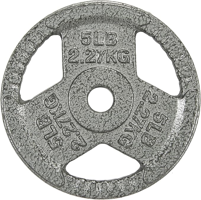 Olympic Cast Iron 2-Inch Weight Plate for Strength Training & Weightlifting, Multiple Weights