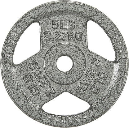 Olympic Cast Iron 2-Inch Weight Plate for Strength Training & Weightlifting, Multiple Weights