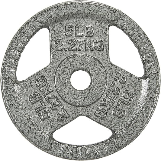 Olympic Cast Iron 2-Inch Weight Plate for Strength Training & Weightlifting, Multiple Weights
