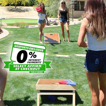 GoSports 4 ft x 2 ft Commercial Grade Cornhole Boards Set - Natural Wood Cornhole Boards, Choose
