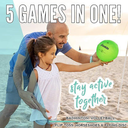 Franklin Sports Fun 5 Combo Outdoor Game Set - Backyard, Beach + Camping Games for Kids