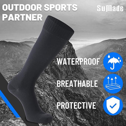 Waterproof Socks, Men Women Knee High Hiking Kayaking Socks 1 Pair