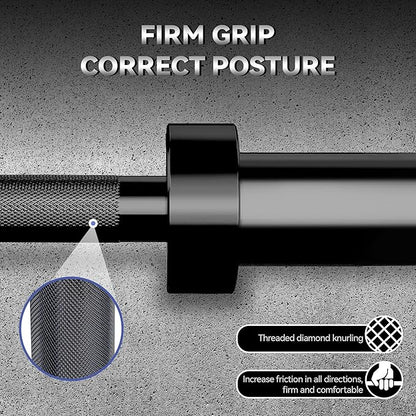 Barbell Bar for Weightlifting - 7FT Heavy Duty (1500LB/700LB), 4FT Short (500LB), 47" EZ Curl Bar