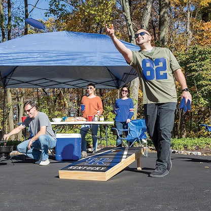 Wild Sports NCAA College 2' x 4' Wood Direct Print Tournament Cornhole Set, 8 Bean Bags, Vintage
