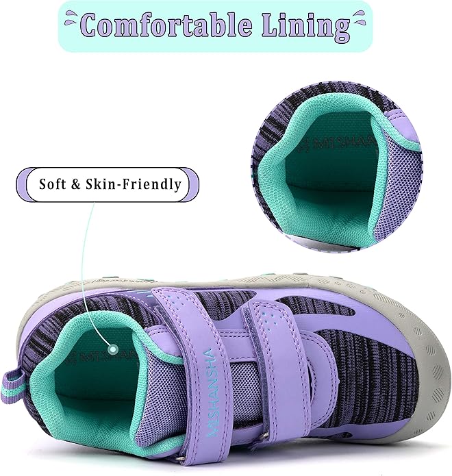 Mishansha Kids Hiking Boots Toddler Girls Boys Hiking Shoes Water-Resistant Anti-Collision Non-Slip