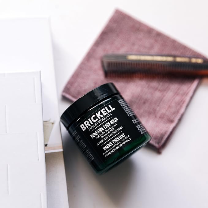 Brickell Men's Purifying Charcoal Face Mask Skin Care Product, Natural and Organic Activated