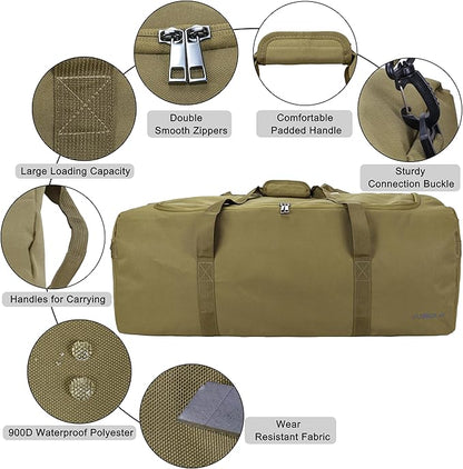 Large Duffle Bag for Travel, 100L Travel Bags for Men Extra Large Duffel Bag Water & Tear Resistant
