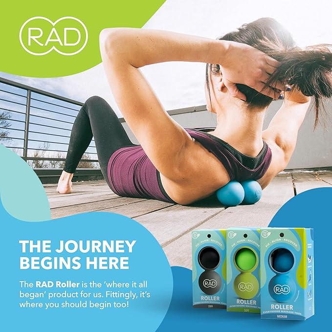 RAD Original Peanut Massage Ball ??Medium Density Yoga Deep Tissue Roller Ball ??Myofascial Release