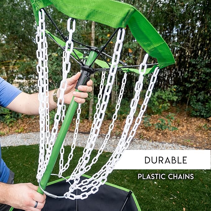Franklin Sports Disc Golf Baskets - Portable Disc Golf Target with Chains Included - Disc Golf