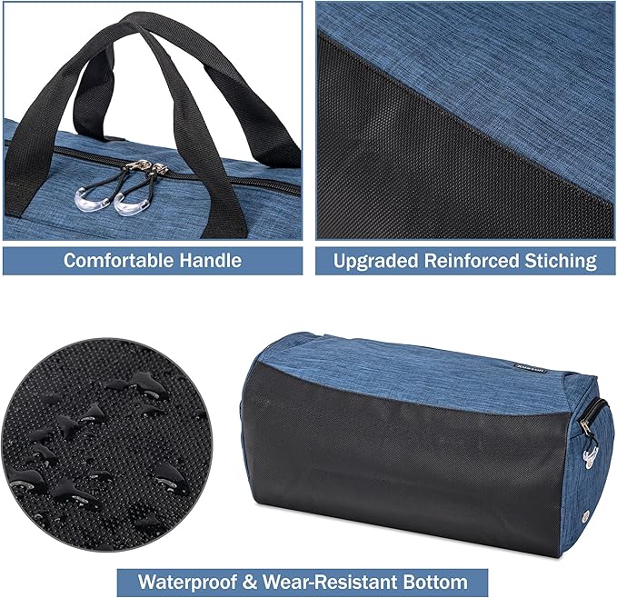 Kuston Sports Gym Bag with Shoes Compartment, Trolley Sleeve and Wet Pocket Gym Duffel Bag