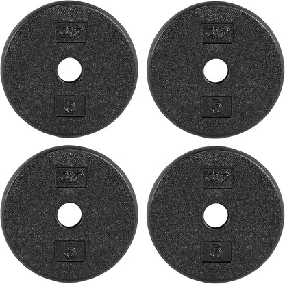 CAP Barbell Standard 1-Inch Cast Iron Weight Plates - Singles & Sets | 1.25-50 lbs | Multiple