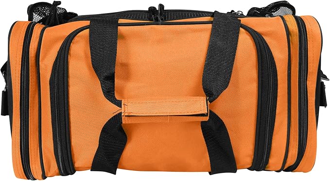 DALIX 17" Duffle Bag Dual Front Mesh Pockets (Black Gold Gray Dark Green Navy Blue Maroon Royal