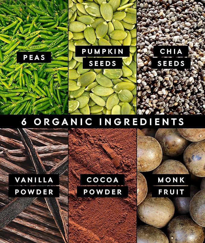 Truvani Vegan Pea Protein Powder | Chocolate | 20g Organic Plant Based Protein | 1 Serving | Keto |