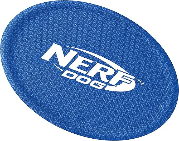 Nerf Dog Nylon Flyer Dog Toy, Flying Disc, Lightweight, Durable and Water Resistant, Great for