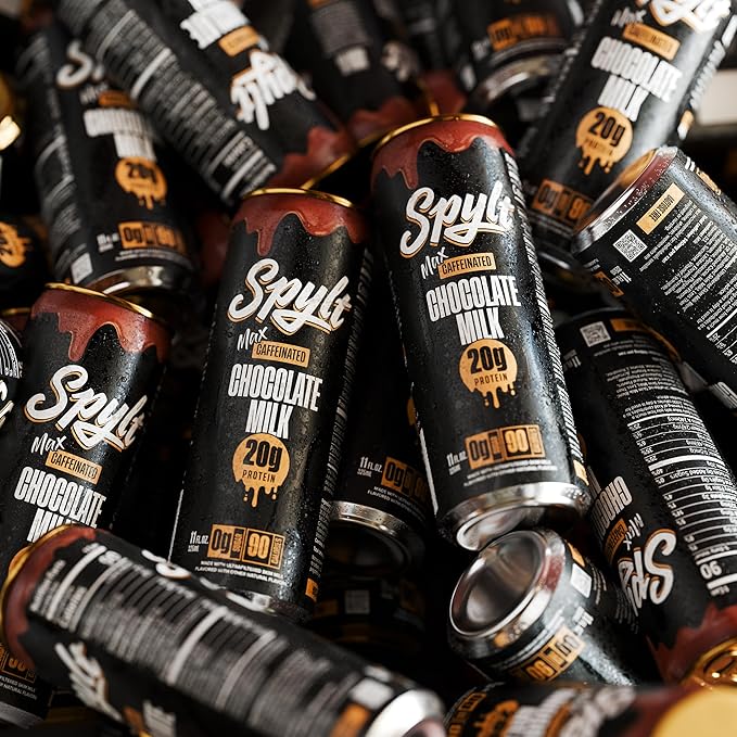 High Protein Max Chocolate Milk with 140mg Caffeine & 20g Protein - 90 Calories, Ready to Drink