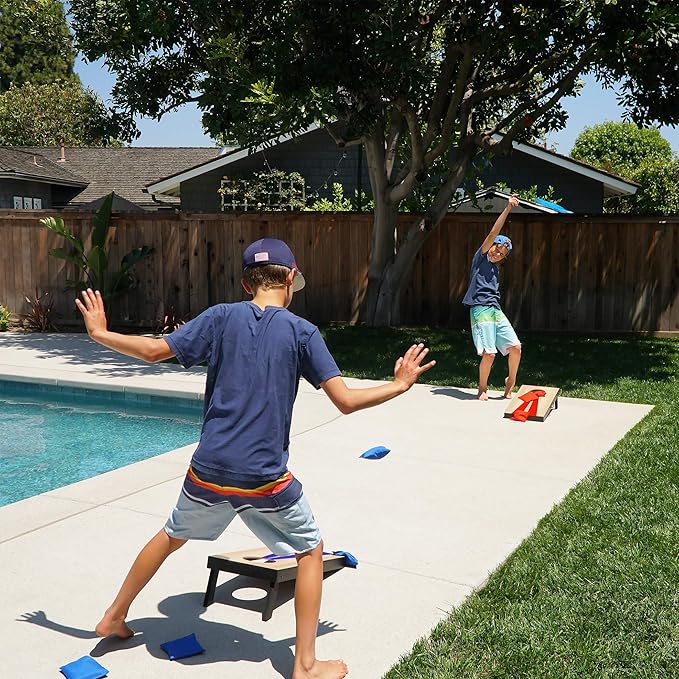 GoSports 2 ft x1 ft Portable Size Cornhole - Choose Classic or Wood Designs - Game Set with 6 Bean