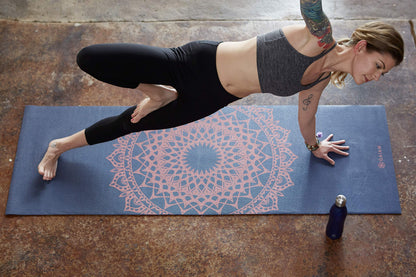 Gaiam Yoga Mat Classic Print, 4mm Non-Slip Mat (Pink Marrakesh)
