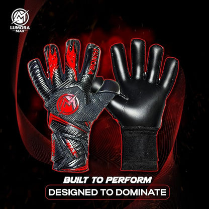 Goalkeeper Gloves-Professional Negative Cut Goalie Gloves with Contact Max Grip, 4mm Foam Padding &
