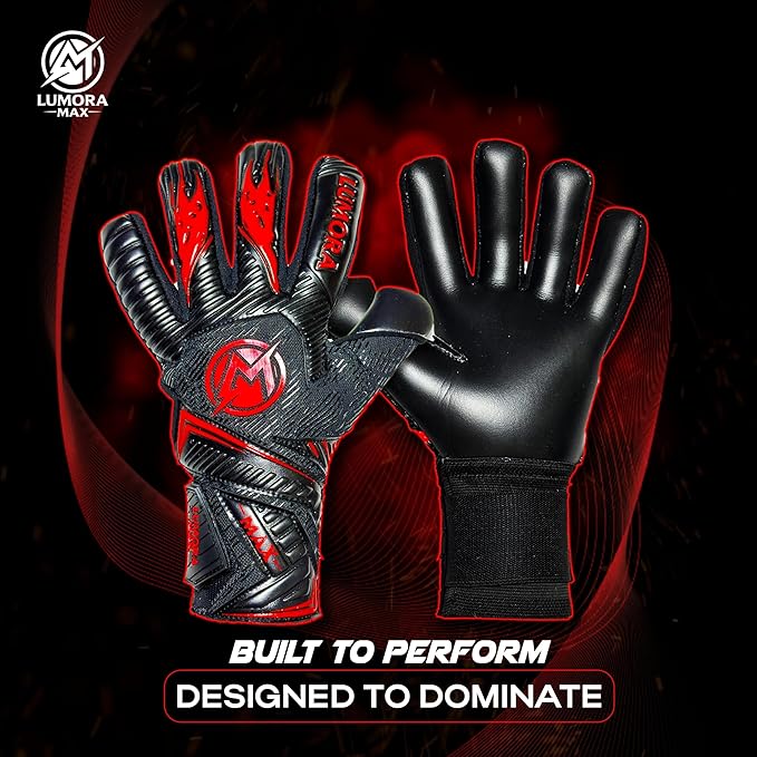 Goalkeeper Gloves-Professional Negative Cut Goalie Gloves with Contact Max Grip, 4mm Foam Padding &