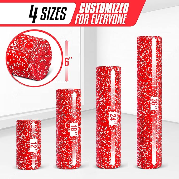Yes4All High-Density EPP Round Back Roller Foam, Exercise Foam Roller for Yoga, Pilates &