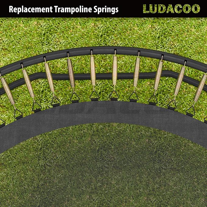 3.5"-8.5" Trampoline Springs, Heavy Duty Stainless Steel Trampoline Accessories with Swivel &