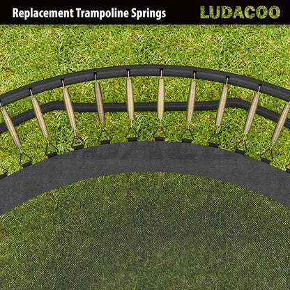 3.5"-8.5" Trampoline Springs, Heavy Duty Stainless Steel Trampoline Accessories with Swivel &