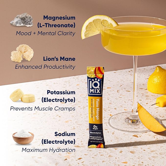 IQMIX x Chef Thomas Keller - Hydration Electrolyte Powder – 4-in-1 Formula for Hydration, Mental