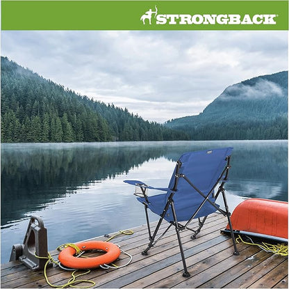 STRONGBACK Camping Chair Guru Heavy Duty Camping Chairs with Lumbar Suppor - Backpack Folding Camp