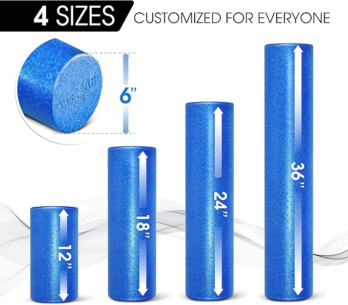 Yes4All High-Density EPP Round Back Roller Foam, Exercise Foam Roller for Yoga, Pilates &