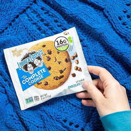 Lenny & Larry's The Complete Cookie, Chocolate Chip, Soft Baked, 16g Plant Protein, Vegan, Non-GMO