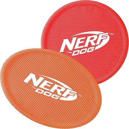 Nerf Dog Nylon Flyer Dog Toy, Flying Disc, Lightweight, Durable and Water Resistant, Great for