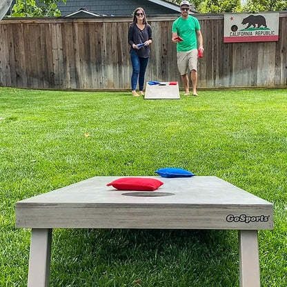 GoSports 4 ft x 2 ft Regulation Size Wooden Cornhole Boards Set - Includes Carrying Case and Bean