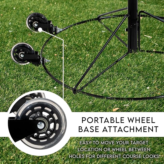 Franklin Sports Disc Golf Baskets - Portable Disc Golf Target with Chains Included - Disc Golf