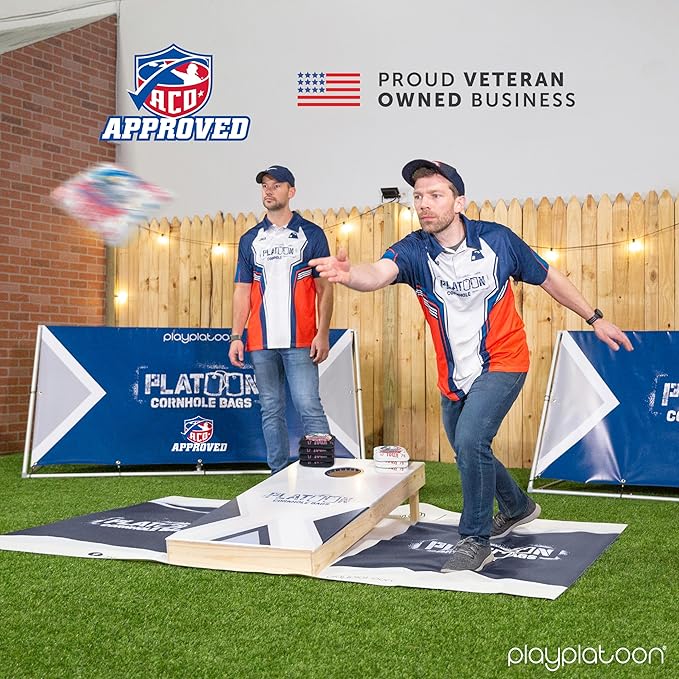 Play Platoon Cornhole Bags Set of 8 Regulation Professional Corn Hole Bean Bags ACO Approved
