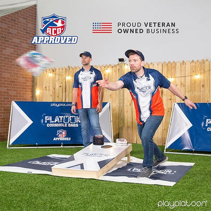 Play Platoon Cornhole Bags Set of 8 Regulation Professional Corn Hole Bean Bags ACO Approved