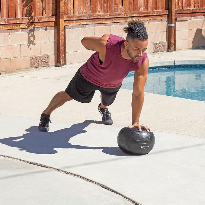 ProsourceFit Slam Medicine Balls 5, 10, 15, 20, 25, 30, 50lbs Smooth and Tread Textured Grip Dead