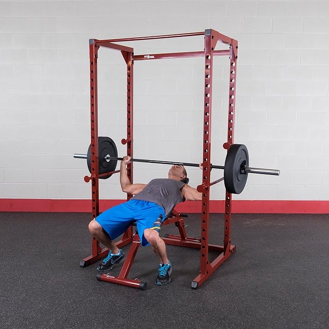 Best Fitness Power Rack - 14-Gauge Steel Home Gym with 500lb Capacity, Chin Bar, 23 Adjustable