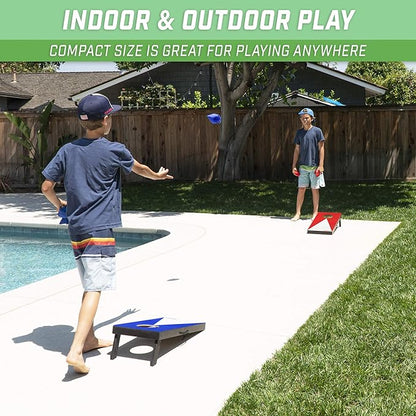 GoSports 2 ft x1 ft Portable Size Cornhole - Choose Classic or Wood Designs - Game Set with 6 Bean