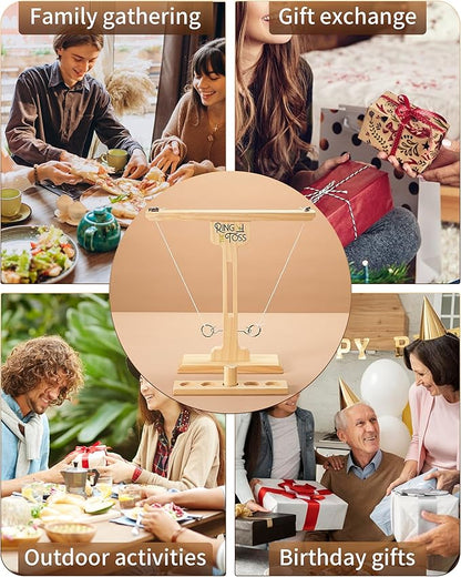 Ring Toss Game for Adults, 3-Second Instant Assembly Hook and Ring Game with Sturdy Structure, XL