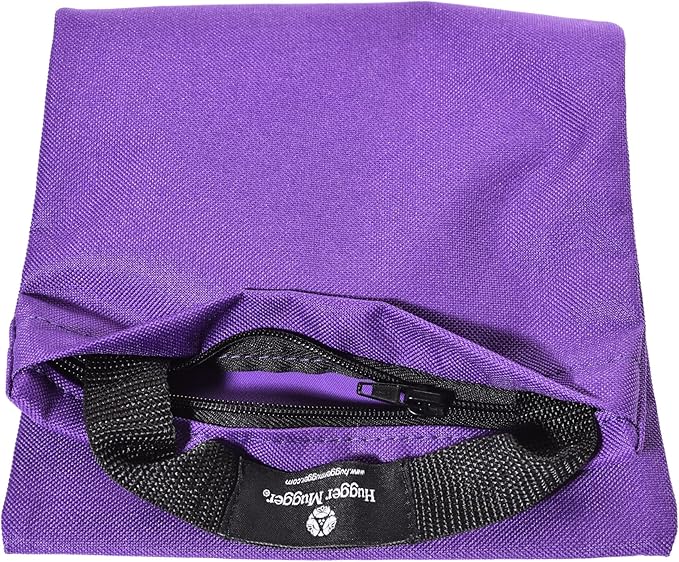 Hugger Mugger Unfilled 10lb Yoga Sandbag - Adds Weight to Your Poses, Zipper Cover, Sturdy Handle