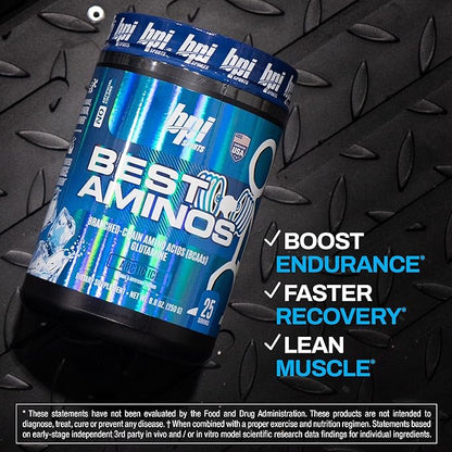 BPI Sports Best Aminos - BCAA Powder Post Workout & Glutamine Recovery Drink with Branched Chain