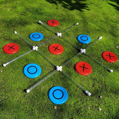 Outdoor Games Giant Tic Tac Toe Games, Yard Lawn Toss Games with Light, Glow in Dark Backyard Games