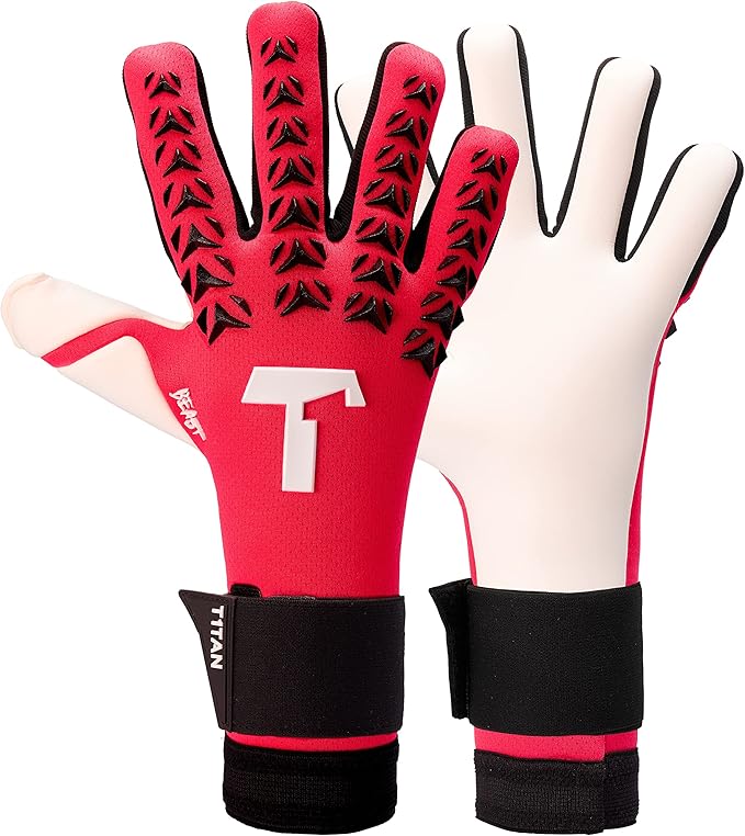 T1TAN Dark/Red Beast + LC - Goalkeeper Gloves - Without Finger Protection - Soccer Goalkeeper