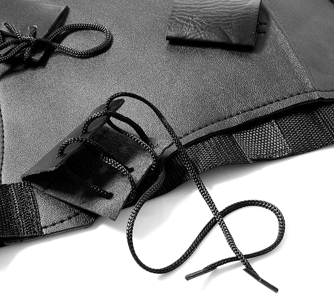 Sword Back Holster Complete with Balaclava. Black Leather Carrying Case, Ninja Hero Sheath-Weapons