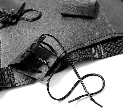 Sword Back Holster Complete with Balaclava. Black Leather Carrying Case, Ninja Hero Sheath-Weapons